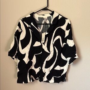 A new day button up boxy shirt size L